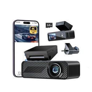 Pelsee 4K Ultra HD Dash Cam with 64GB